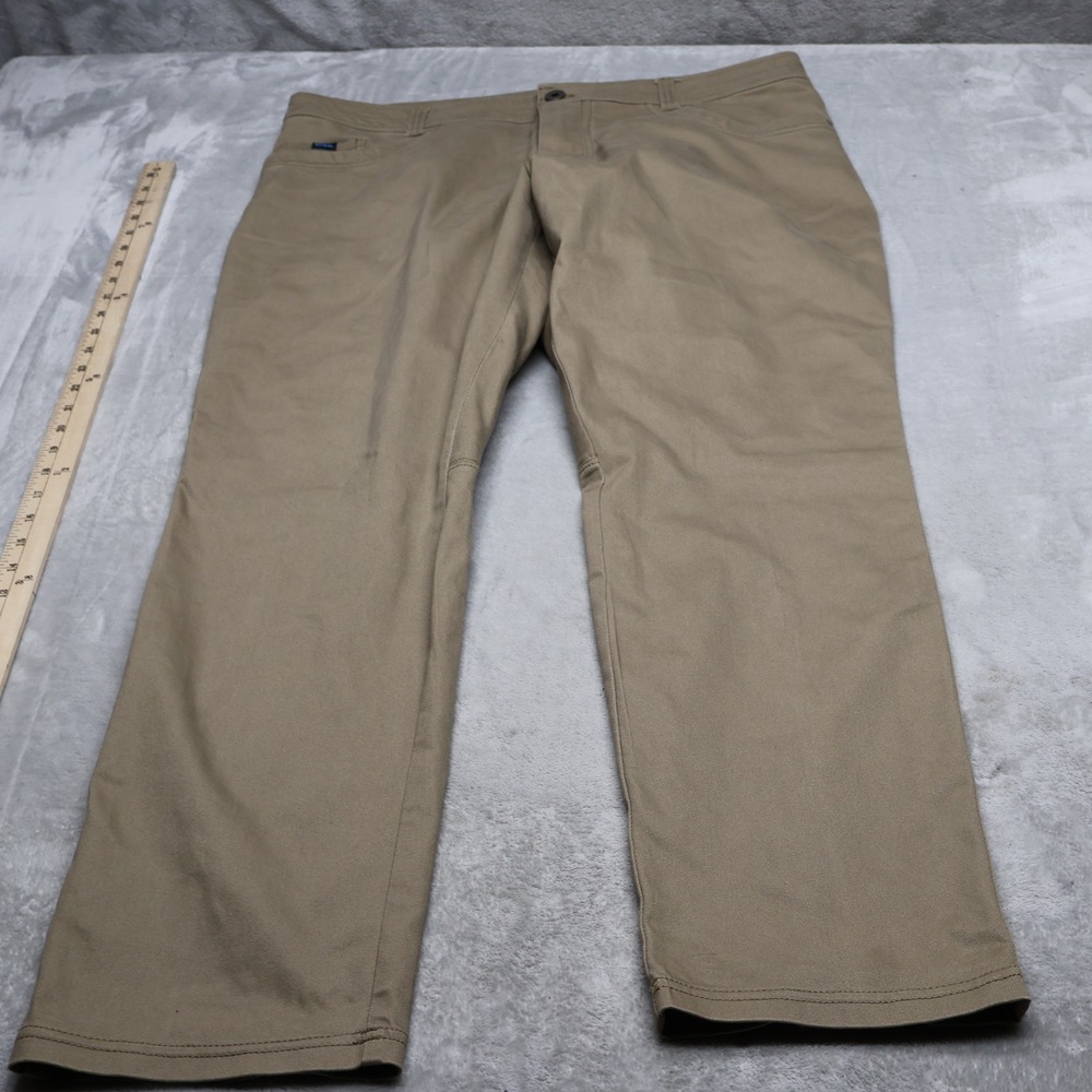 KUHL Revolt Pants Mens 38x32 Beige Stretch Moisture Wicking Chino Performance